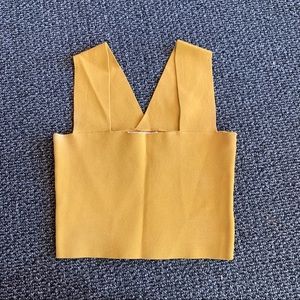 Mustard yellow LF crop top